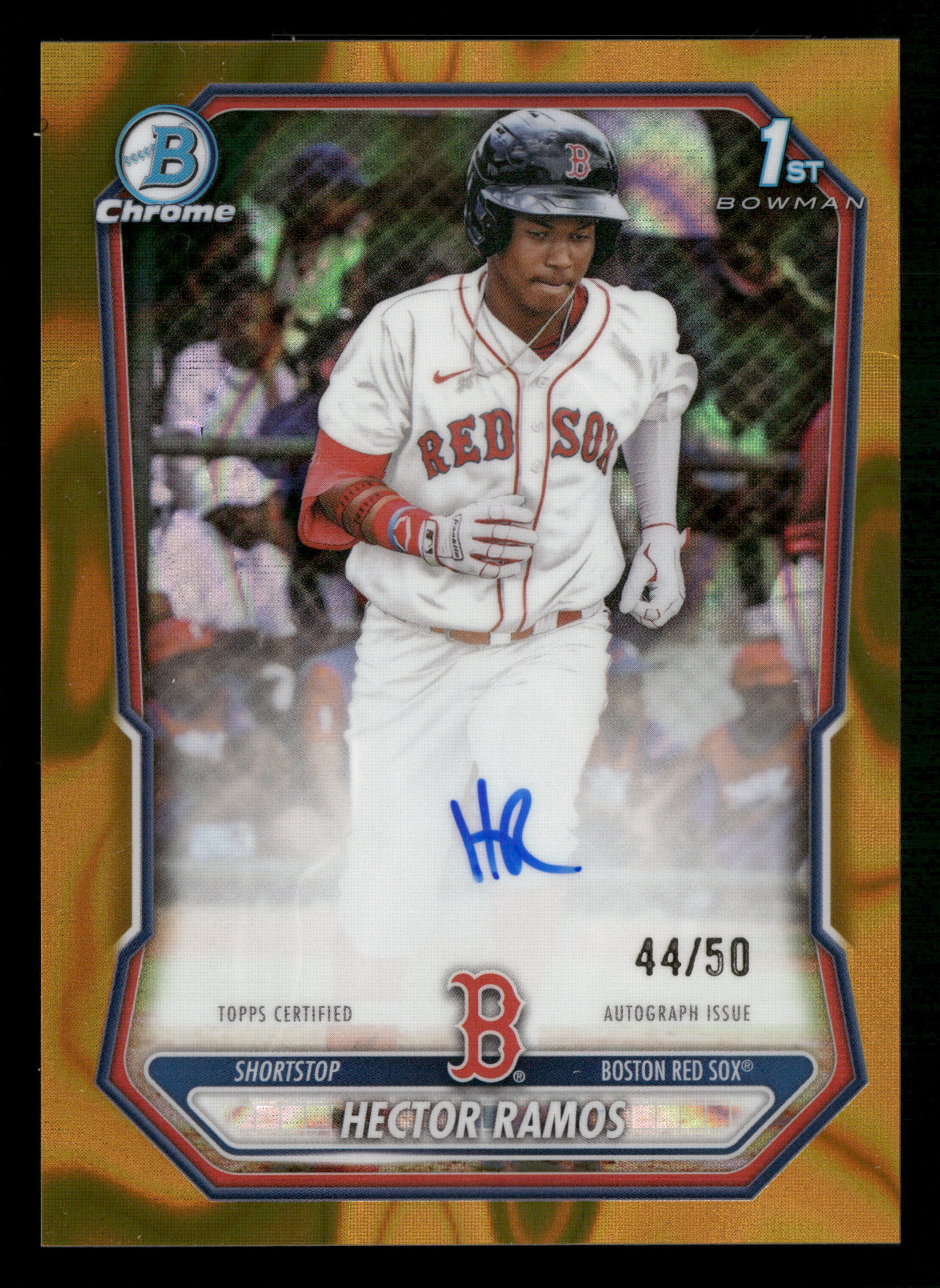 2026 Bowman #CPA-HR Hector Ramos Chrome Prospect Auto Gold Lava #/50