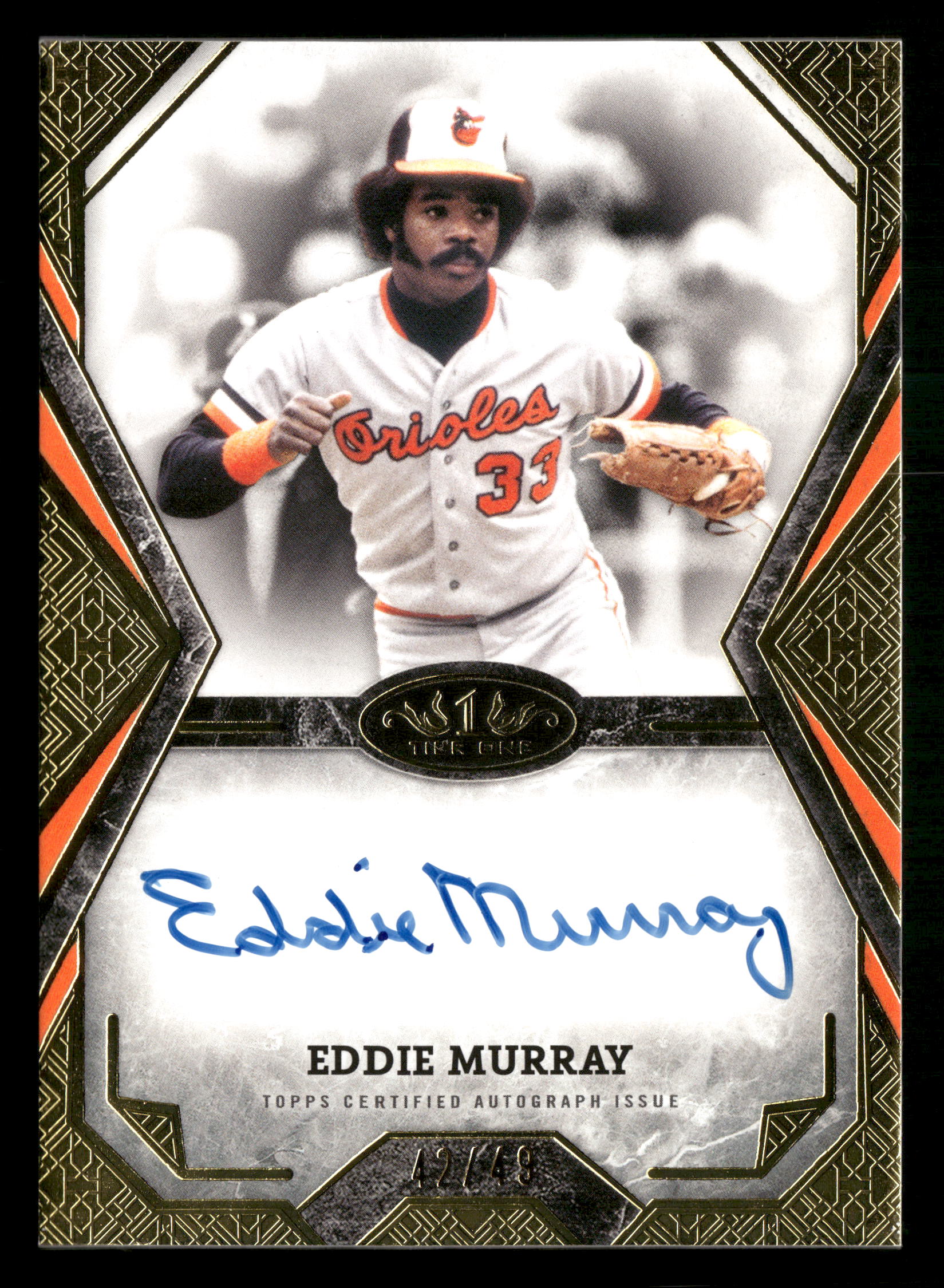 2025 Tier One #TOTA-EM Eddie Murray Tier One Talent Autographs Gold #/49