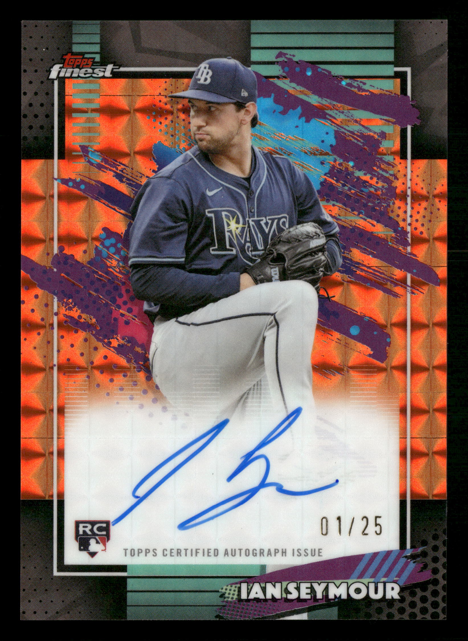 2026 Finest #FA-IS Ian Seymour Finest Autographs Orange Geometric #/25