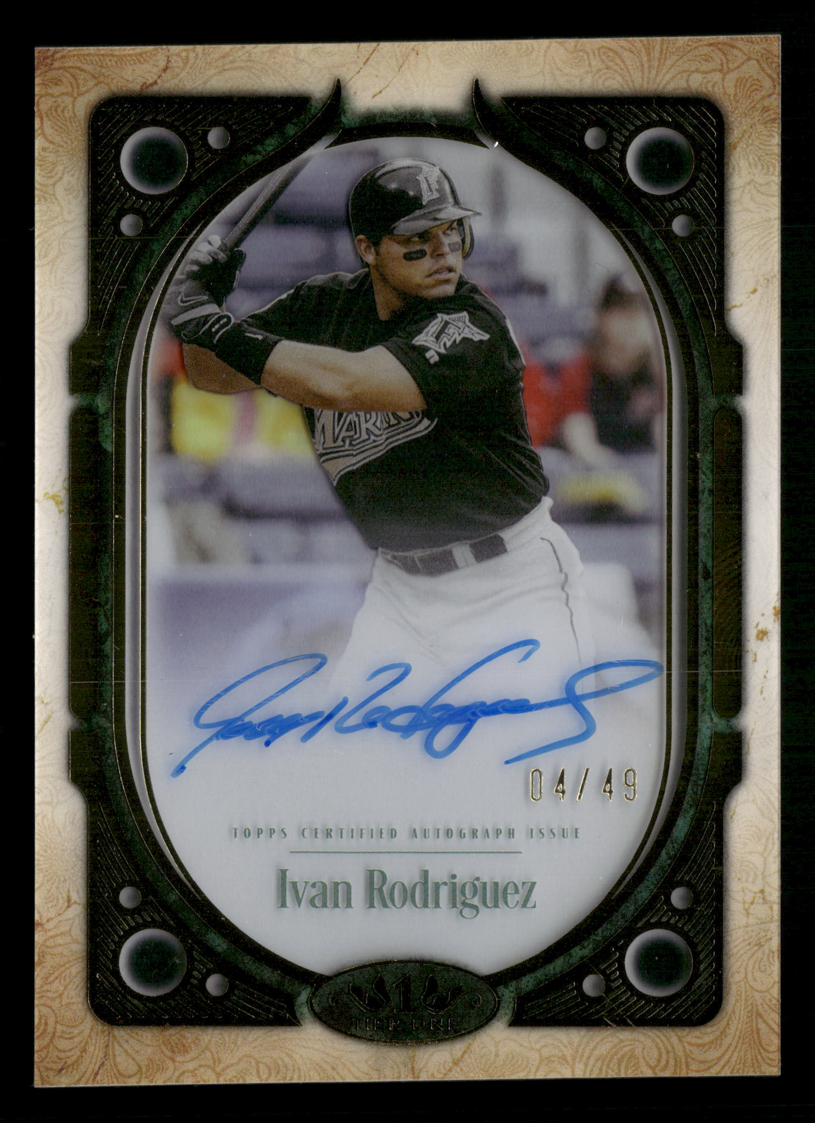2026 Topps Tier One #CPA-IR Ivan Rodriguez Clearly Perfect Autographs #/49