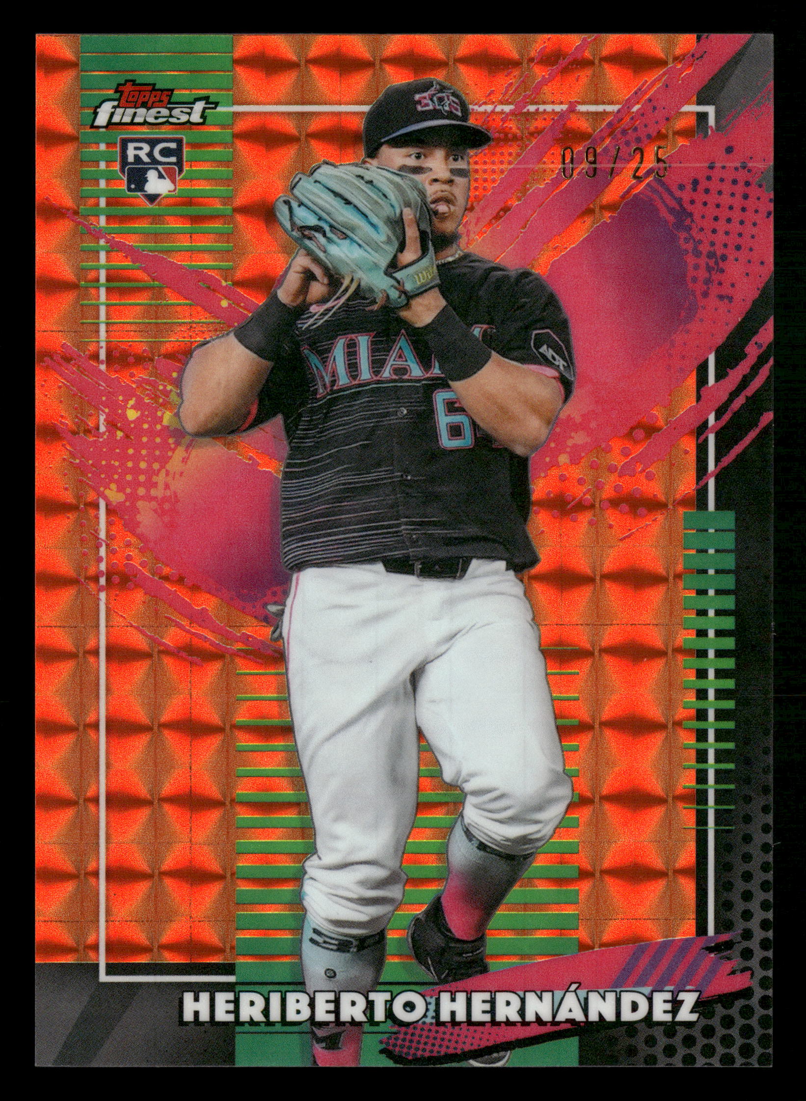 2026 Finest #259 Heriberto Hernández Orange Geometric Refractors #/25