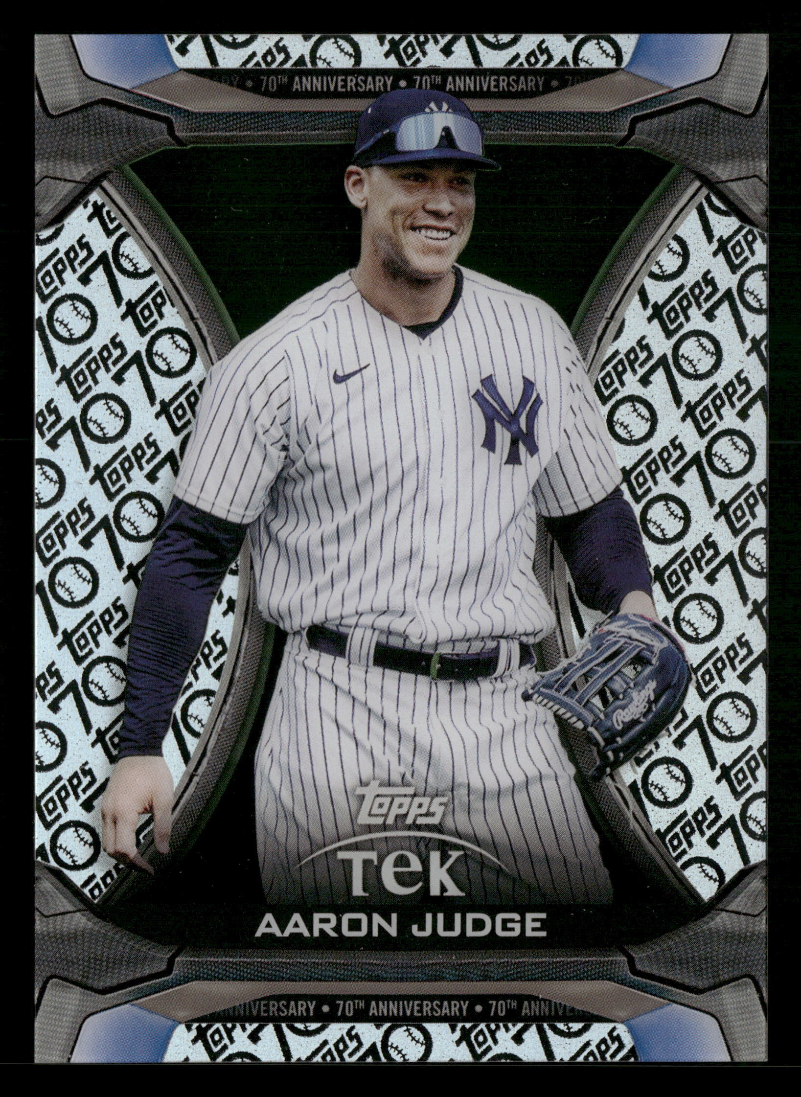 2021 Topps Update #TTA-10 Aaron Judge Topps Tek 70th Anniversary Box Topper