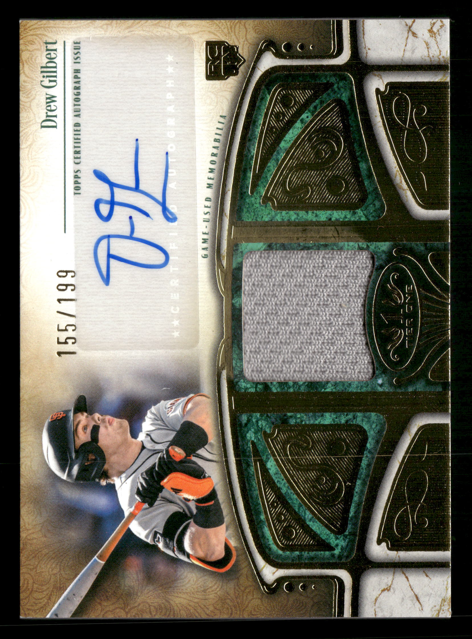 2026 Topps Tier One #AT1R-DG Drew Gilbert Autographed Tier One Relics #/199