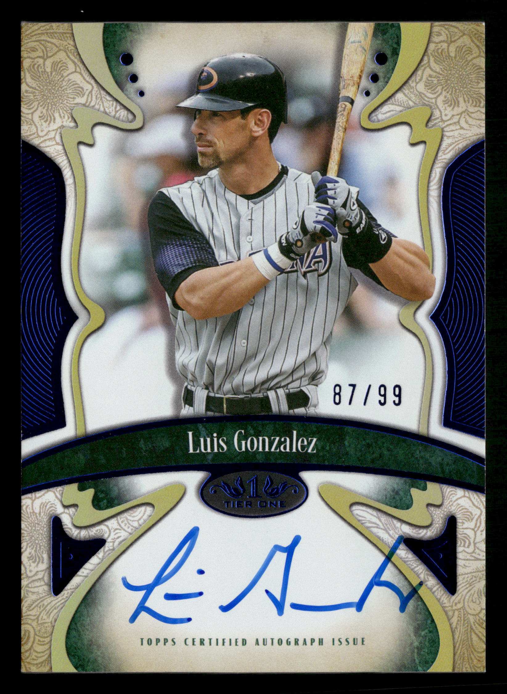 2026 Topps Tier One #CA-LG Luis Gonzalez Connoisseurs Blue #/99