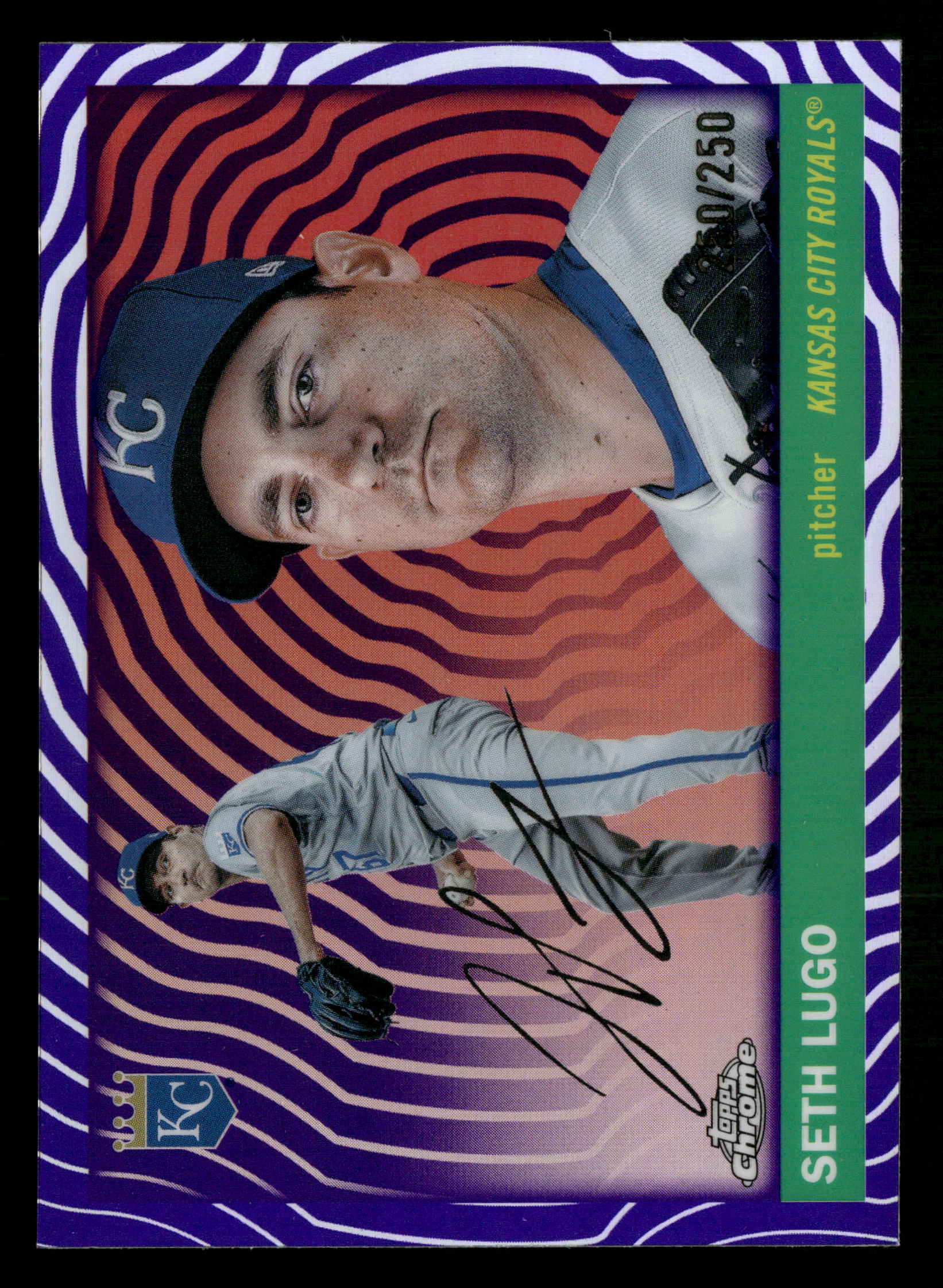 2025 Topps Chrome Platinum #60 Seth Lugo Vibrations Refractors #/250