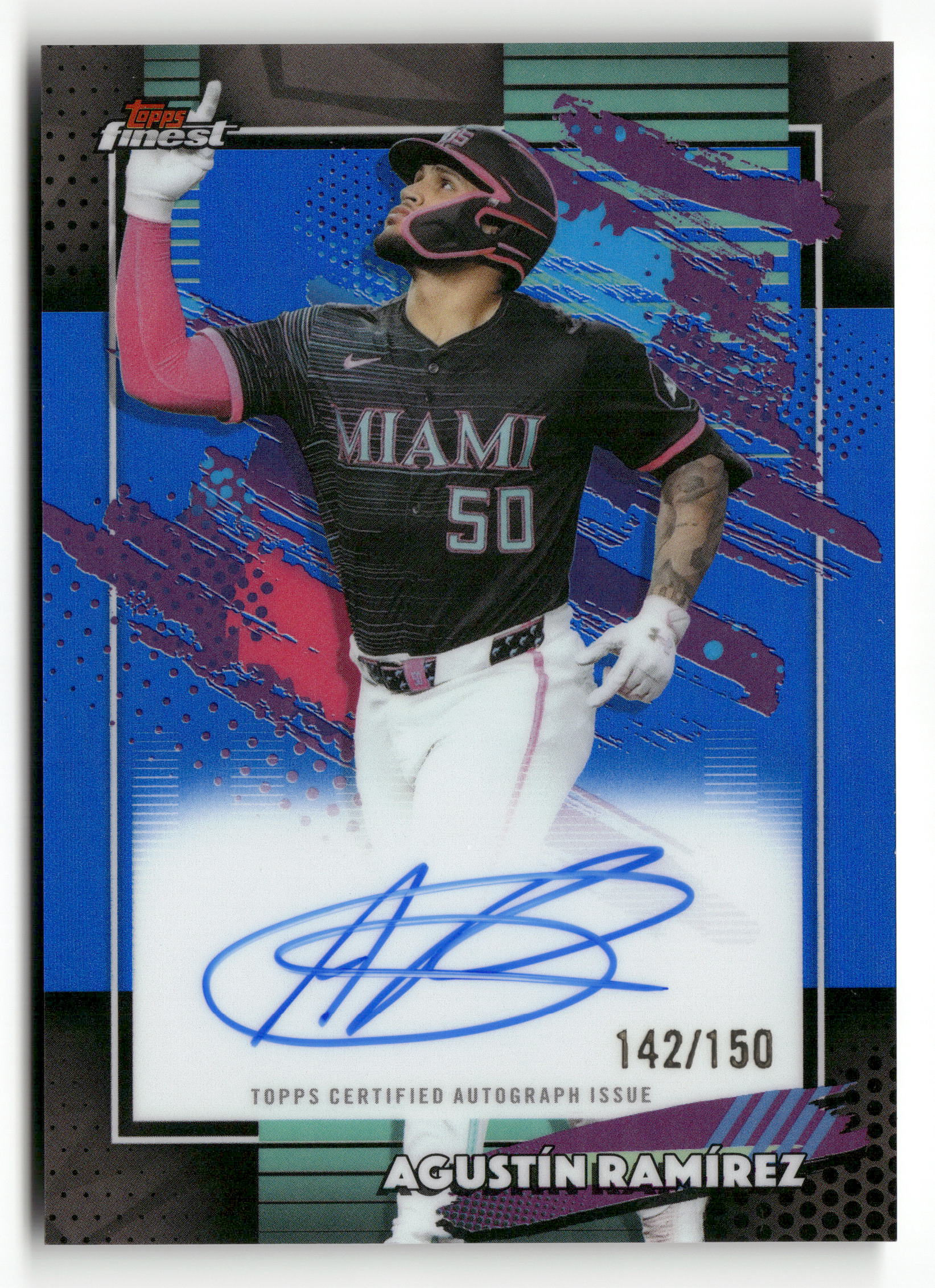 2026 Finest #FA-AR Agustín Ramírez Finest Autographs Blue Refractors #/150