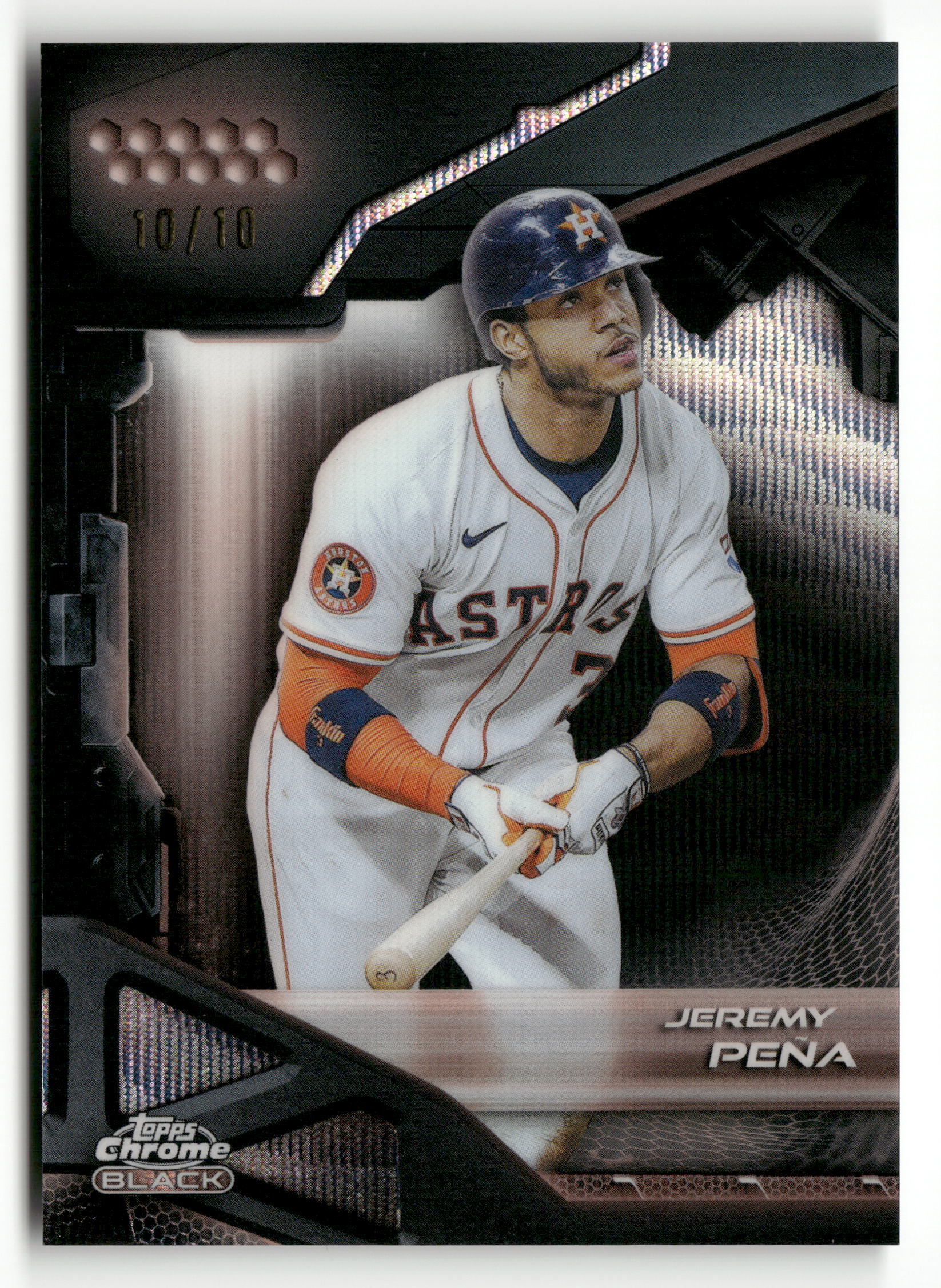 2026 Topps Chrome Black #36 Jeremy Peña Rose Gold Wave Refractors #/10