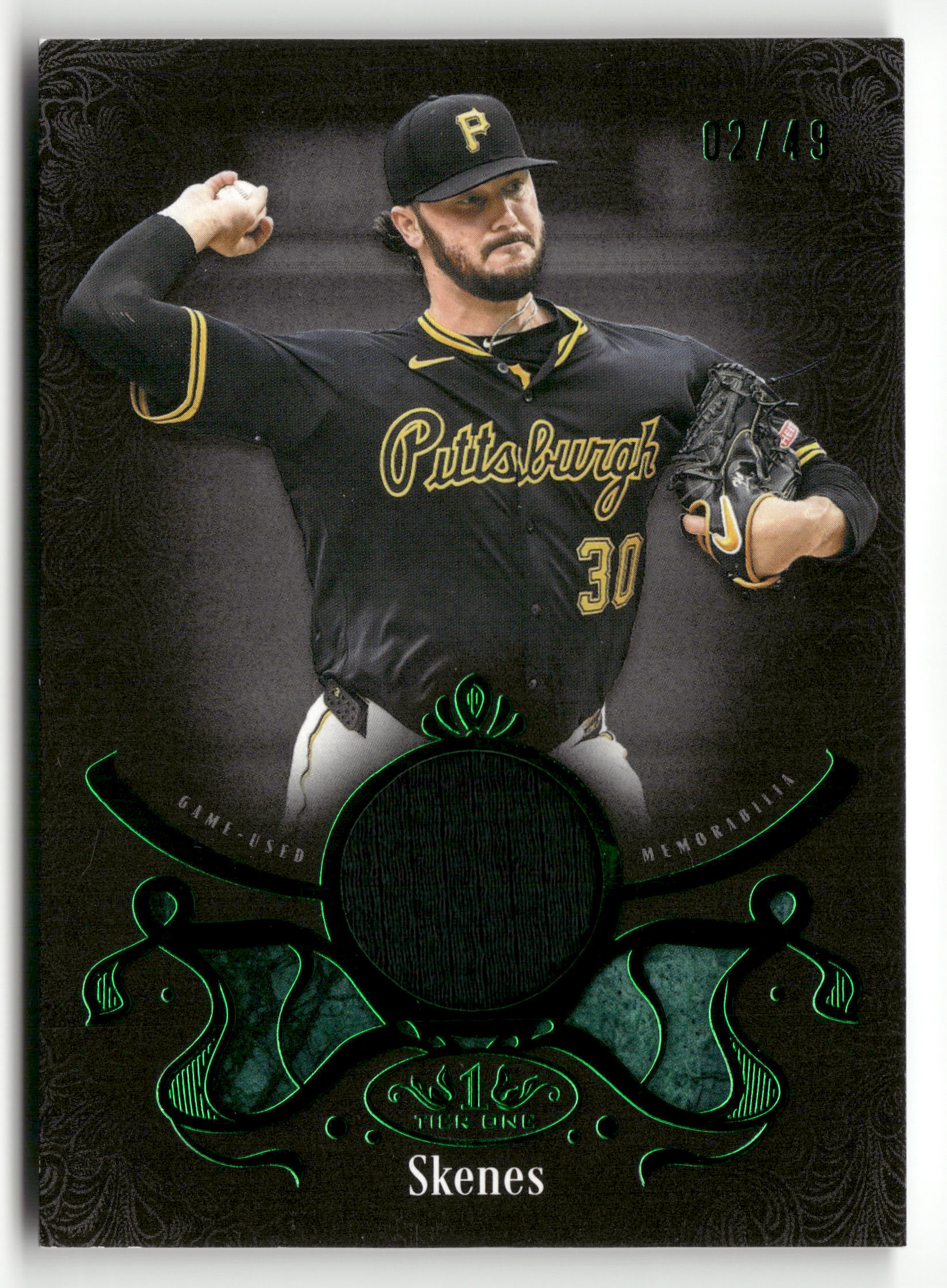 2026 Topps Tier One #SR-PS Paul Skenes Shadow Relics Green #/49