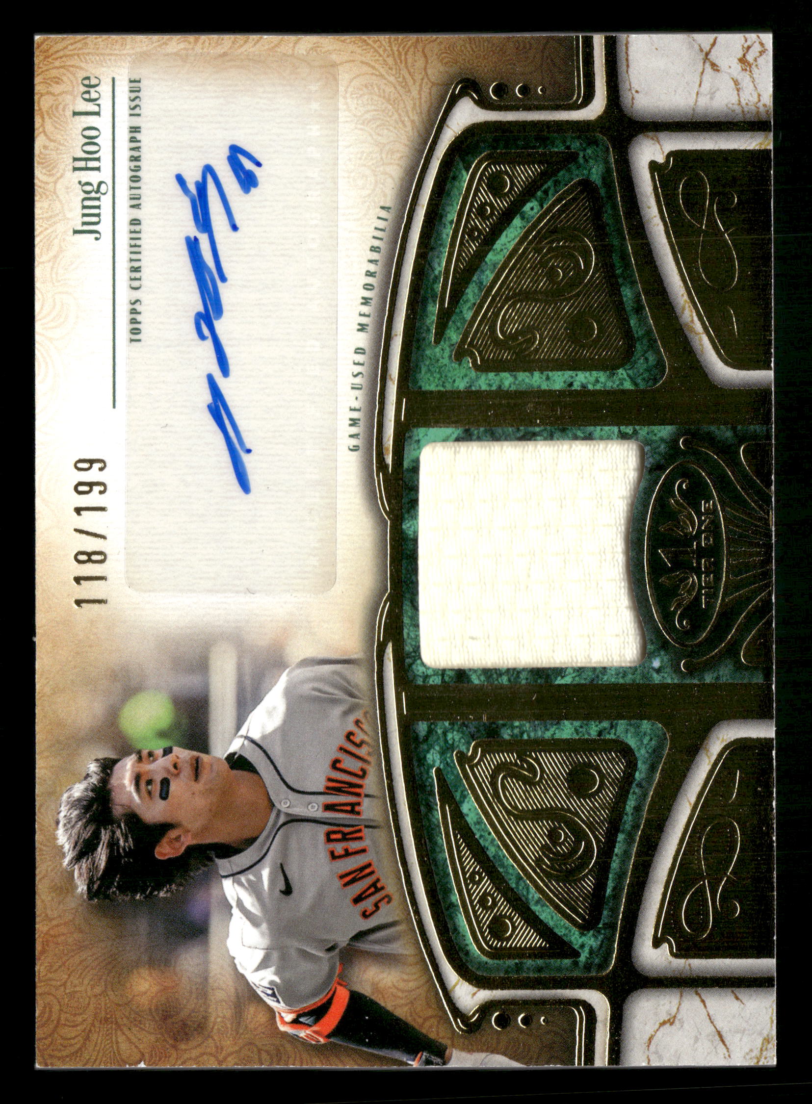 2026 Topps Tier One #AT1R-JLE Jung Hoo Lee Autographed Tier One Relics #/199