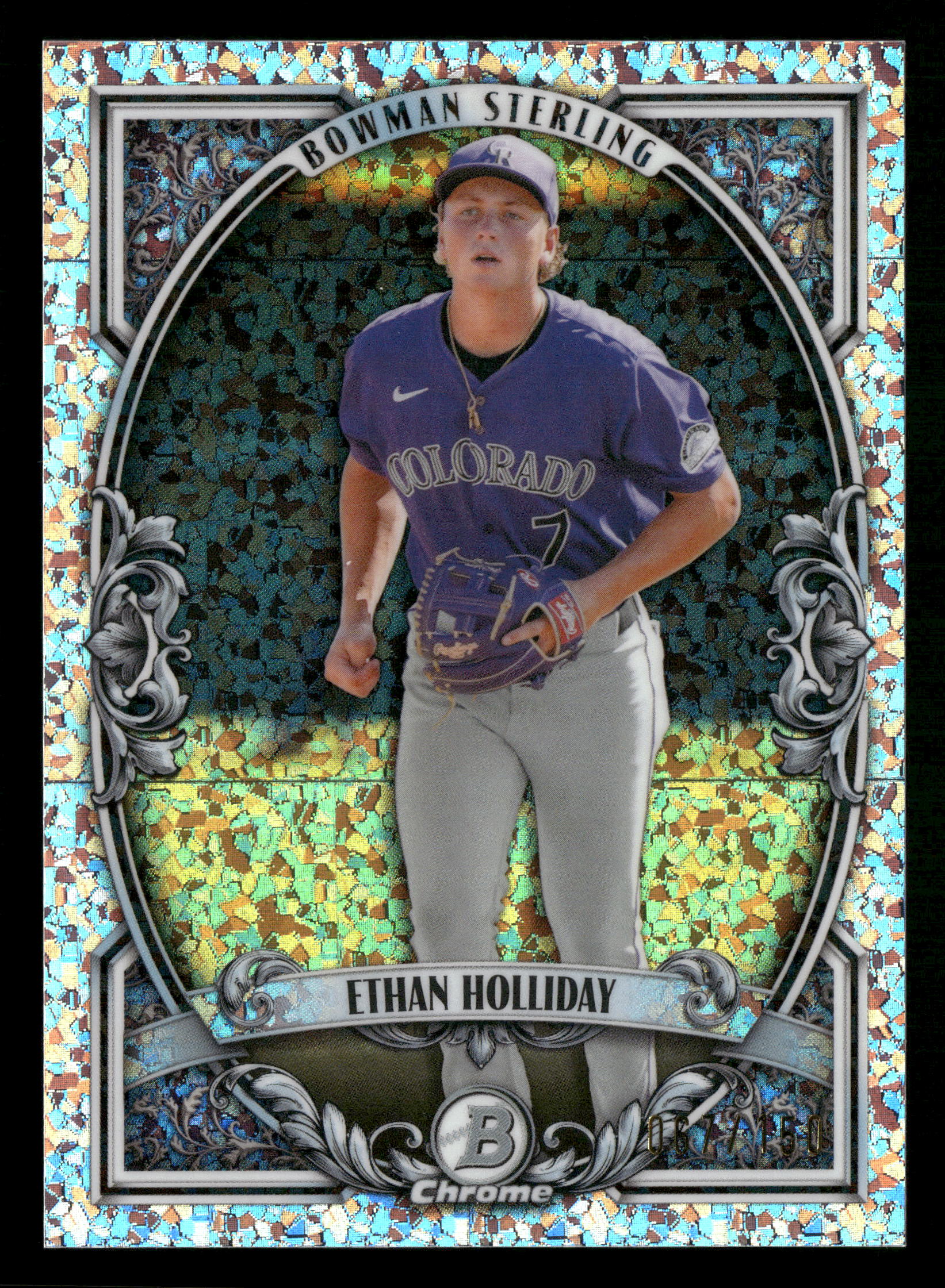 2026 Bowman #BST-11 Ethan Holliday Bowman Sterling Mini Diamond Refractors #/150