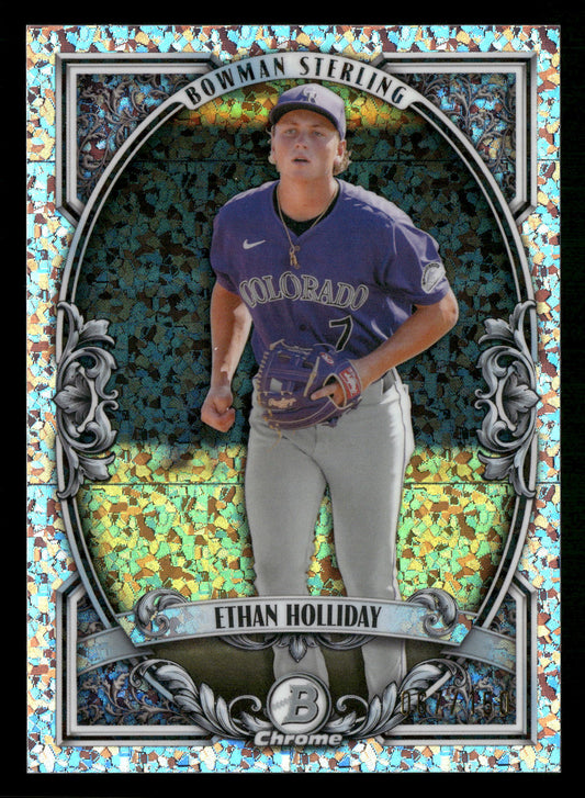 2026 Bowman #BST-11 Ethan Holliday Bowman Sterling Mini Diamond Refractors #/150
