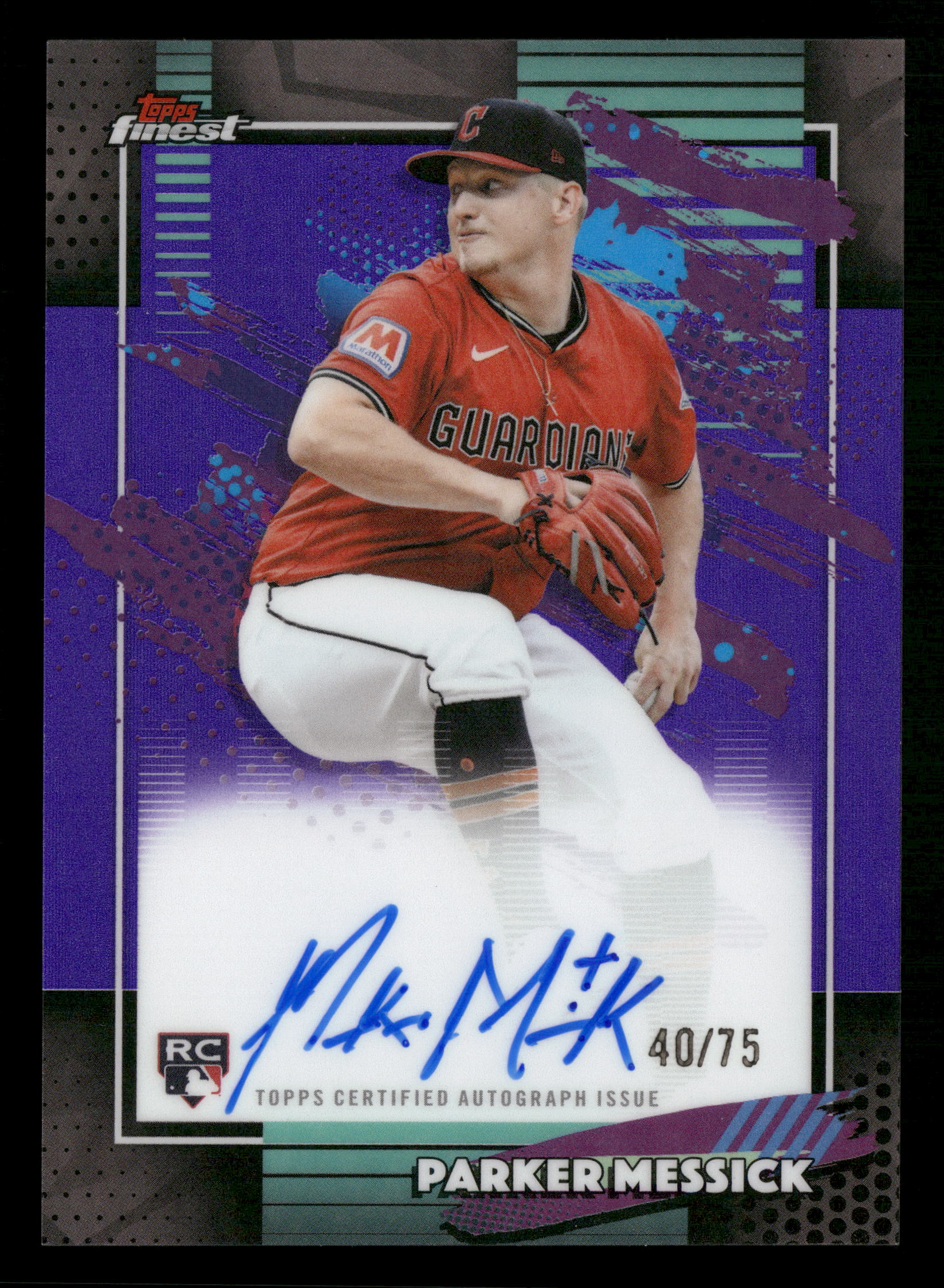 2026 Finest #FA-PM Parker Messick Finest Autographs Purple Refractors #/75