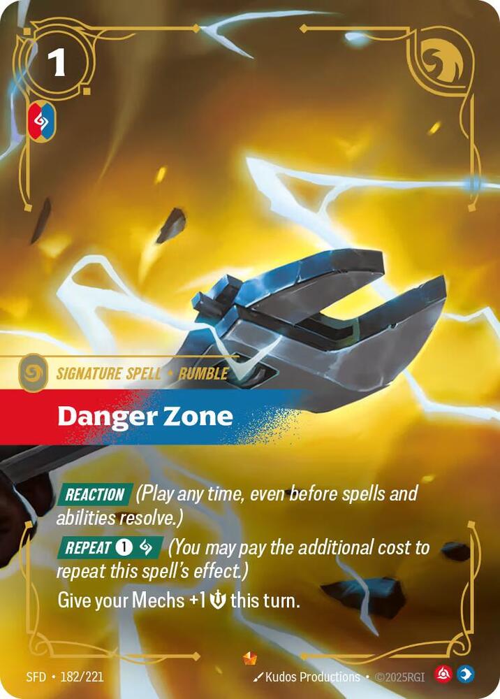 Riftbound TCG Spiritforged #182/221 Danger Zone Epic Foil
