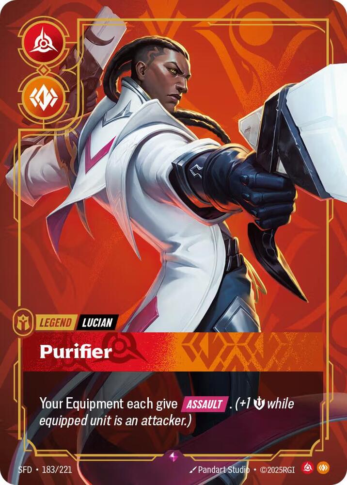 Riftbound TCG Spiritforged #183/221 Lucian - Purifier Rare Foil