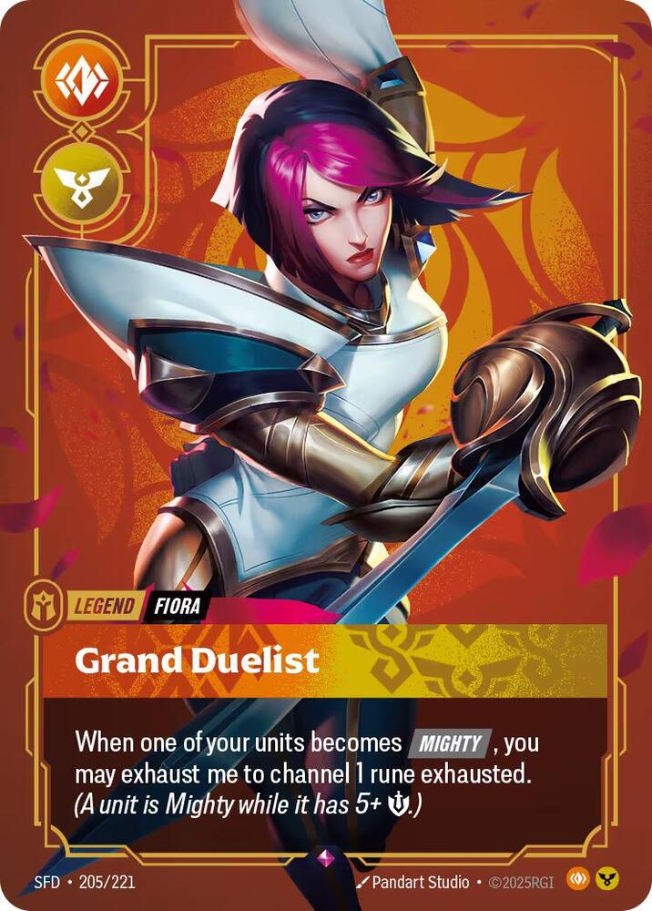 Riftbound TCG Spiritforged #205/221 Fiora - Grand Duelist Rare Foil