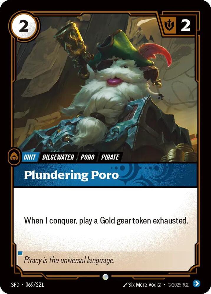 Riftbound TCG Spiritforged #069/221 Plundering Poro Common Normal