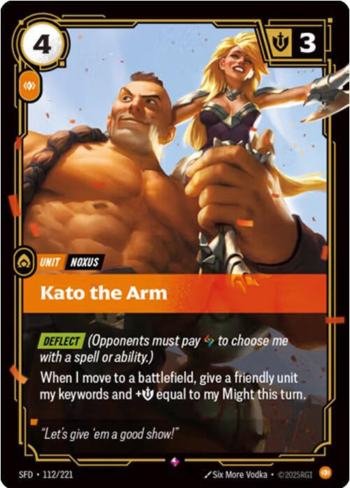 Riftbound TCG Spiritforged #112/221 Kato the Arm Rare Foil