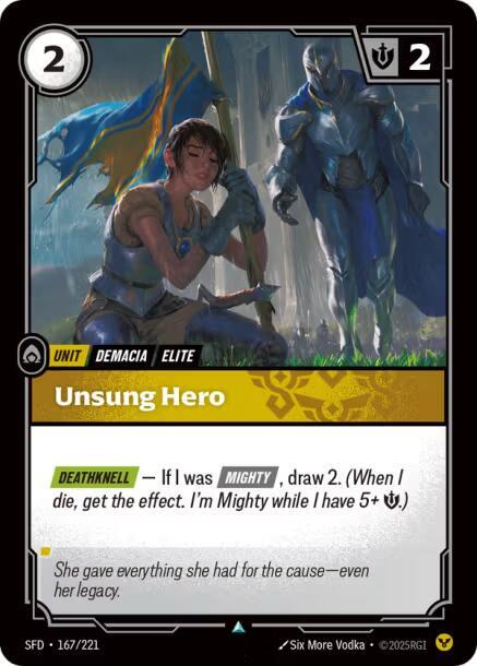 Riftbound TCG Spiritforged #167/221 Unsung Hero Uncommon Normal