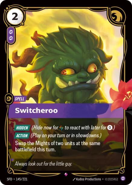 Riftbound TCG Spiritforged #145/221 Switcheroo Rare Foil