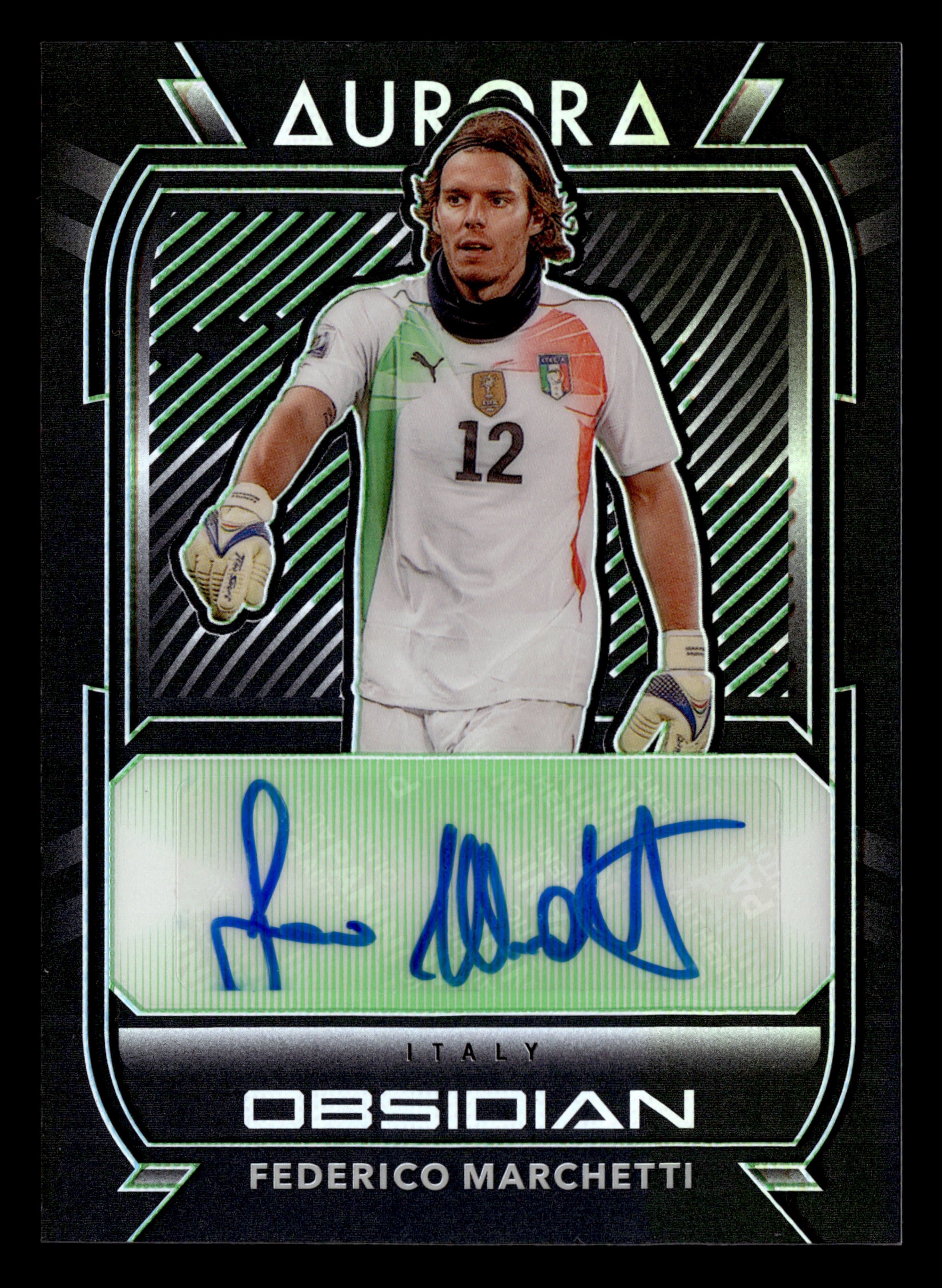 2020-21 Panini Obsidian #AU-FMA Federico Marchetti Aurora Autographs Green #/25