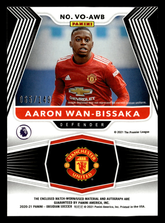 2020-21 Panini Obsidian #VO-AWB Aaron Wan-Bissaka Volcanic Mat Signatures #/149