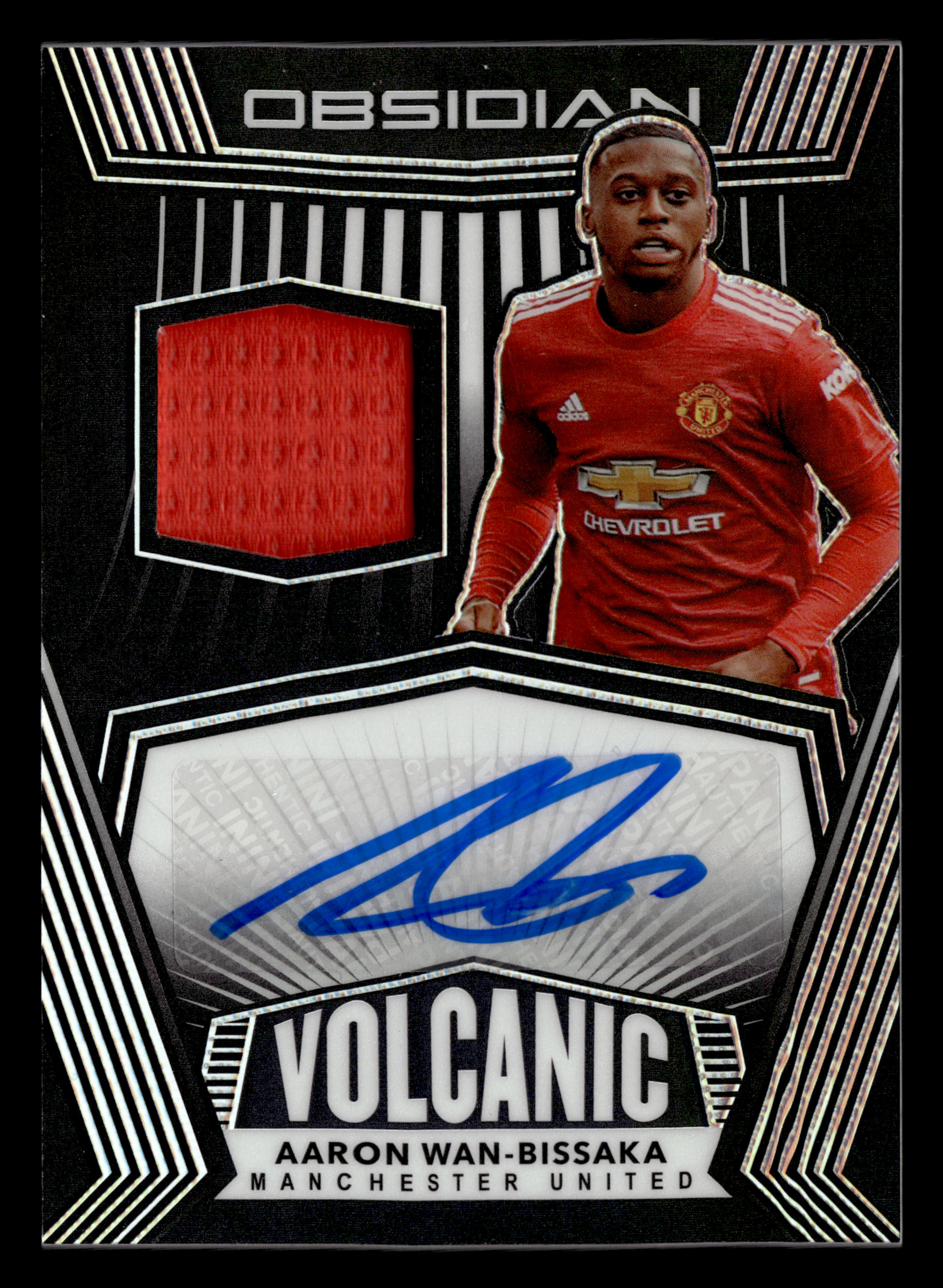 2020-21 Panini Obsidian #VO-AWB Aaron Wan-Bissaka Volcanic Mat Signatures #/149
