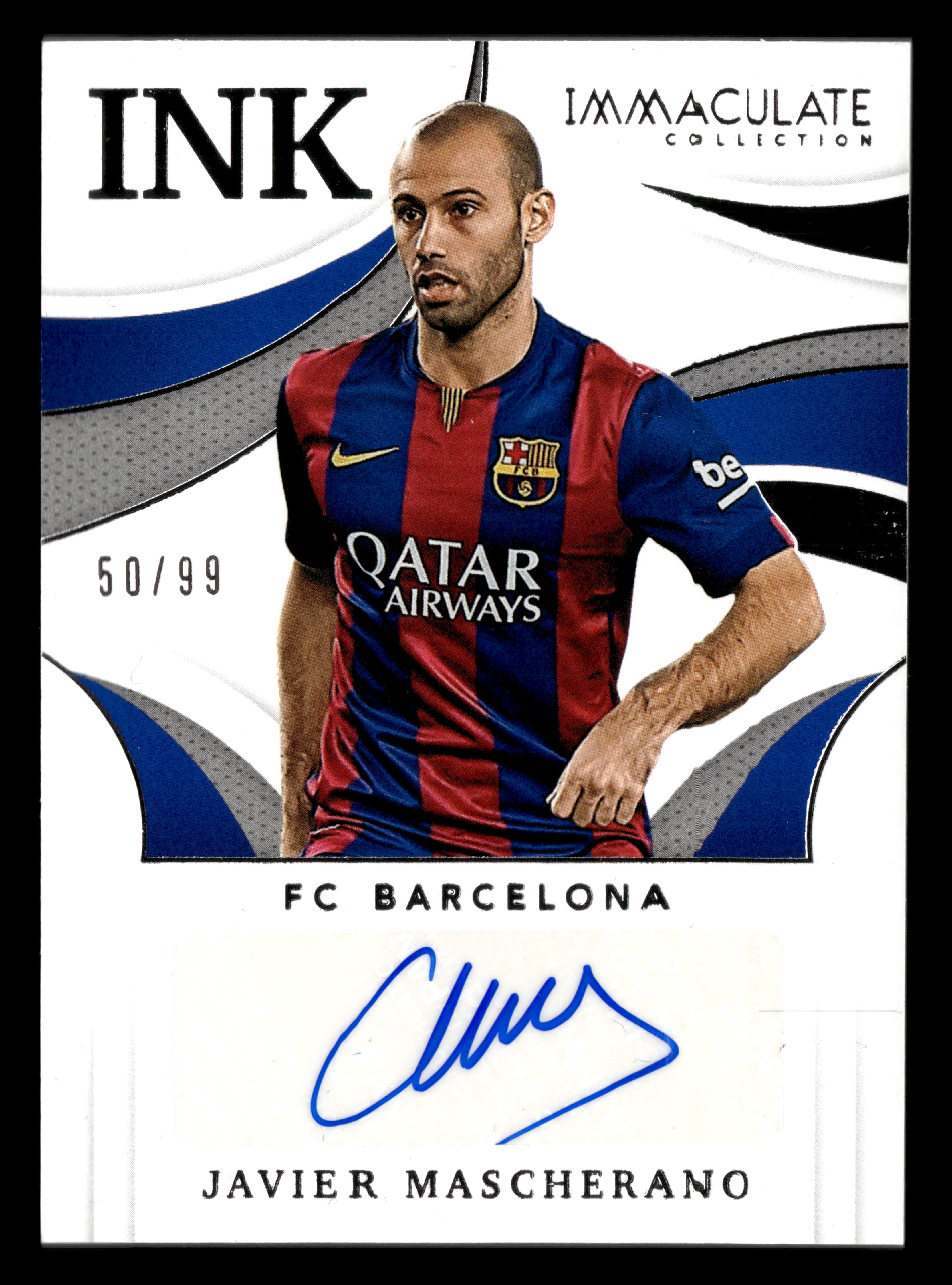 2021 Panini Immaculate Collection #IK-JM Javier Mascherano Ink #/99