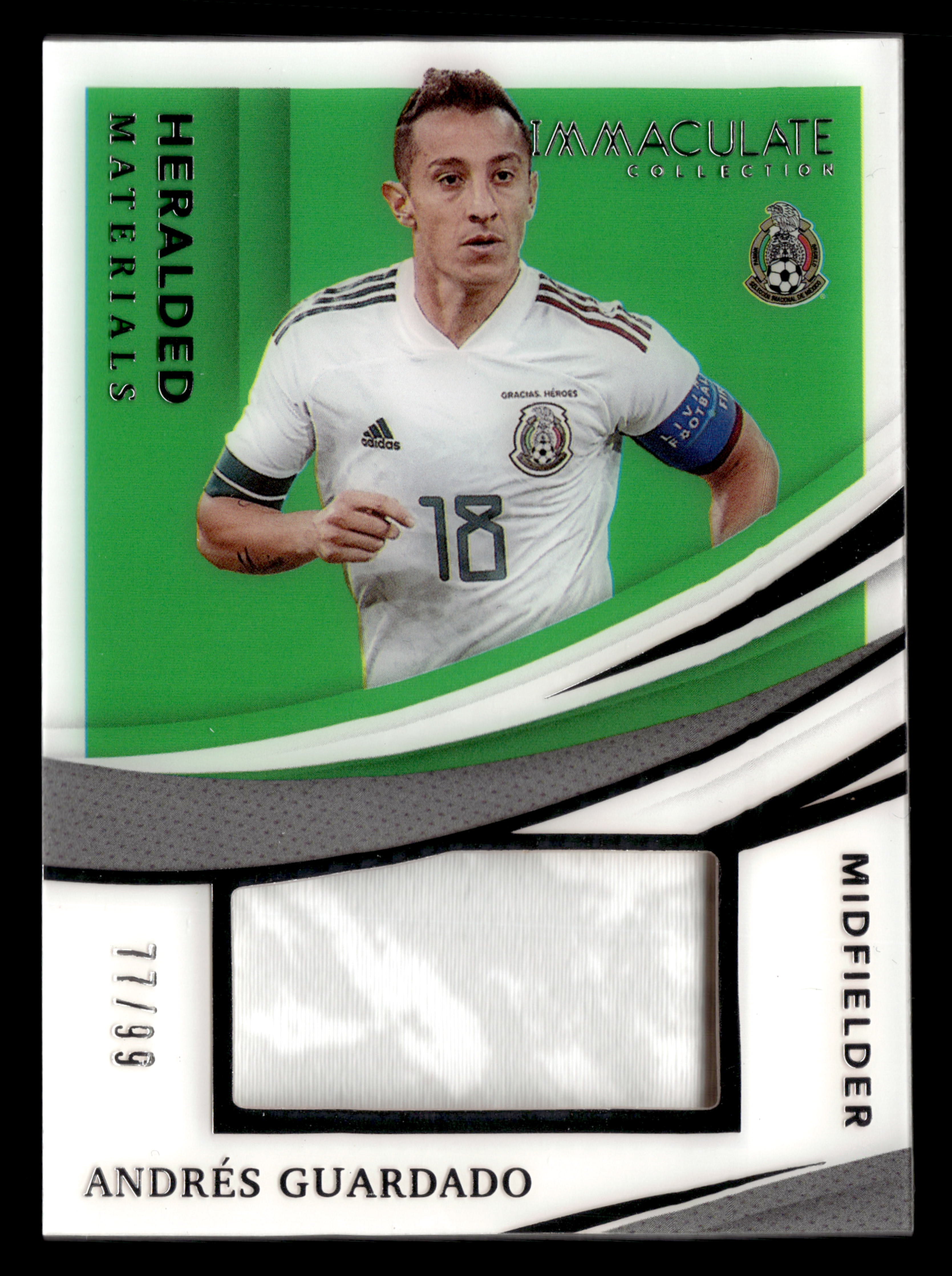 2021 Panini Immaculate Collection #HM-AGU Andres Guardado Herald Materials #/99