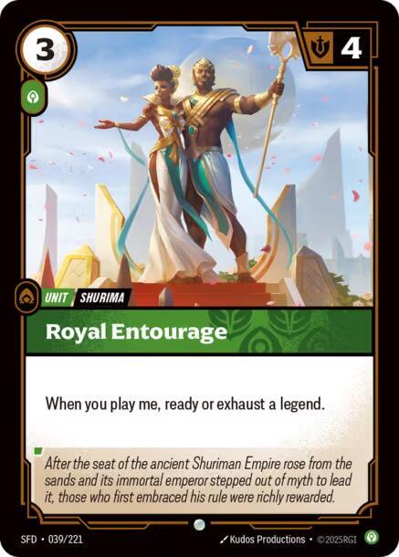 Riftbound TCG Spiritforged #039/221 Royal Entourage Common Normal
