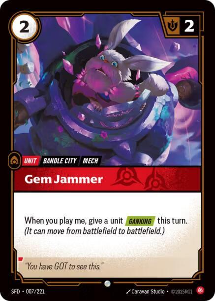 Riftbound TCG Spiritforged #007/221 Gem Jammer Common Foil