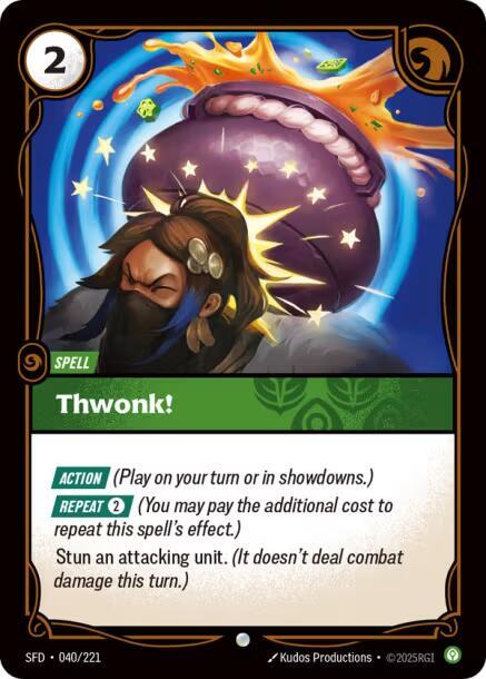 Riftbound TCG Spiritforged #040/221 Thwonk! Common Foil