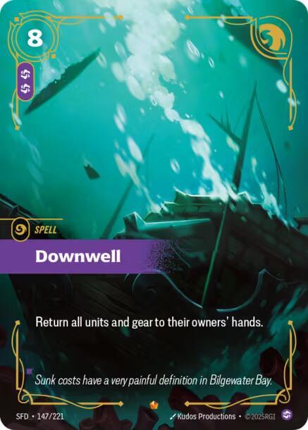 Riftbound TCG Spiritforged #147/221 Downwell Epic Foil