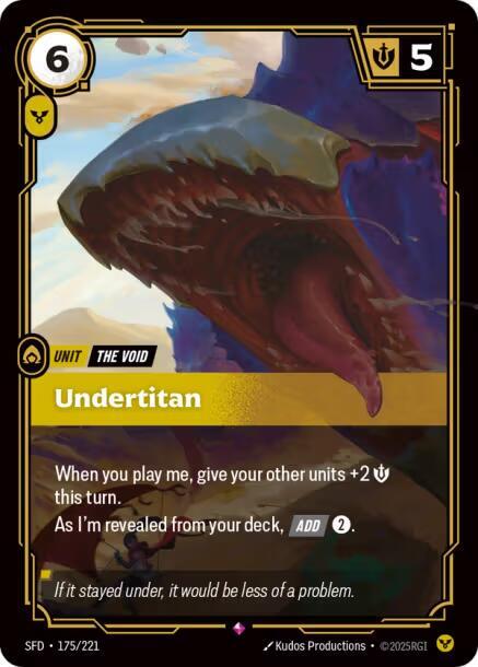 Riftbound TCG Spiritforged #175/221 Undertitan Rare Foil