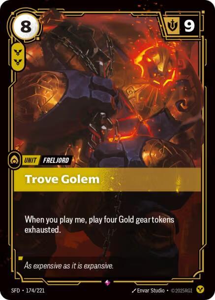 Riftbound TCG Spiritforged #174/221 Trove Golem Rare Foil