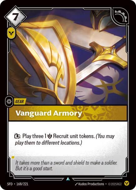 Riftbound TCG Spiritforged #168/221 Vanguard Armory Uncommon Foil