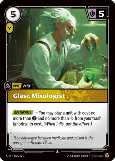 Riftbound TCG Spiritforged #165/221 Glasc Mixologist Uncommon Normal