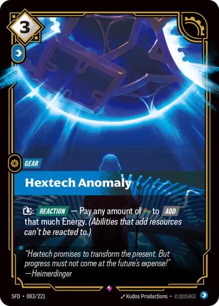 Riftbound TCG Spiritforged #083/221 Hextech Anomaly Rare Foil