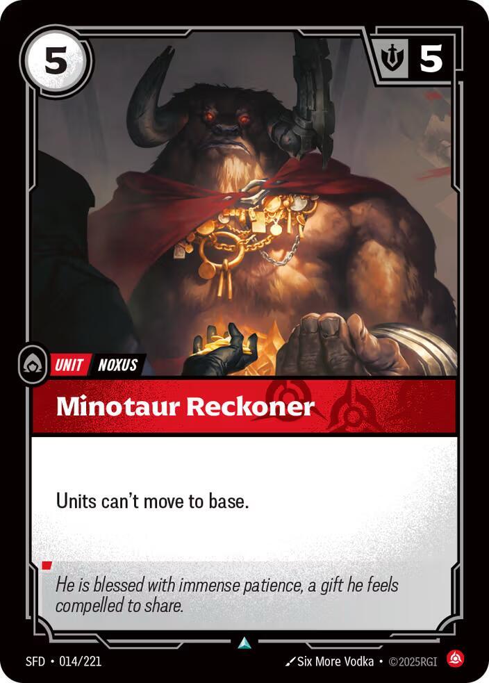 Riftbound TCG Spiritforged #014/221 Minotaur Reckoner Uncommon Foil