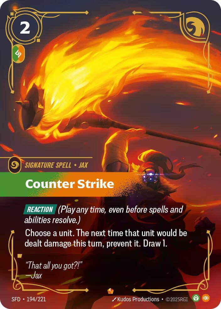 Riftbound TCG Spiritforged #194/221 Counter Strike Epic Foil
