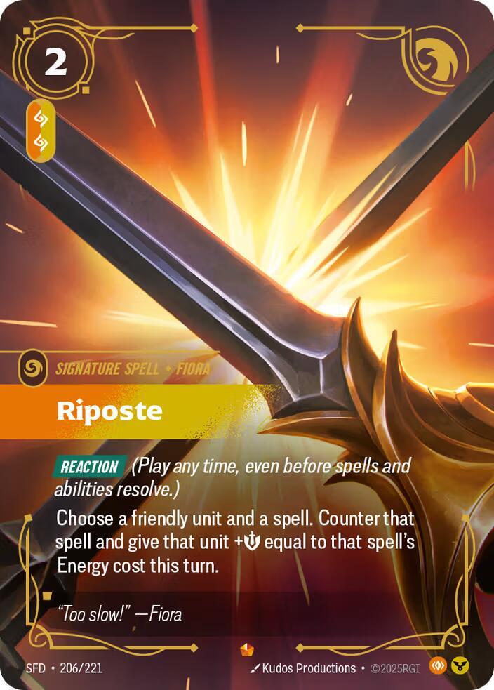 Riftbound TCG Spiritforged #206/221 Riposte Epic Foil
