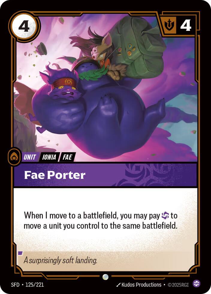 Riftbound TCG Spiritforged #125/221 Fae Porter Common Normal