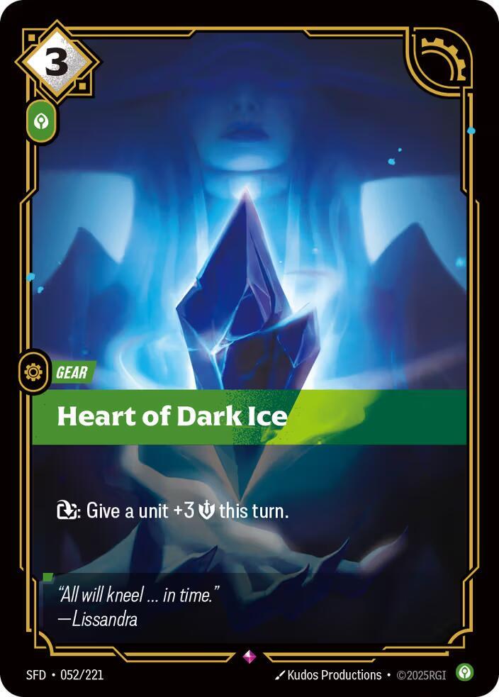 Riftbound TCG Spiritforged #052/221 Heart of Dark Ice Rare Foil