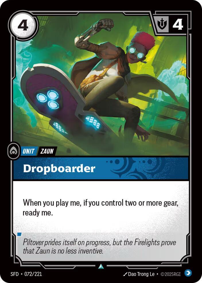 Riftbound TCG Spiritforged #072/221 Dropboarder Uncommon Foil
