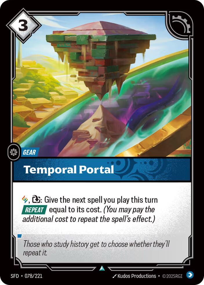 Riftbound TCG Spiritforged #078/221 Temporal Portal Uncommon Normal