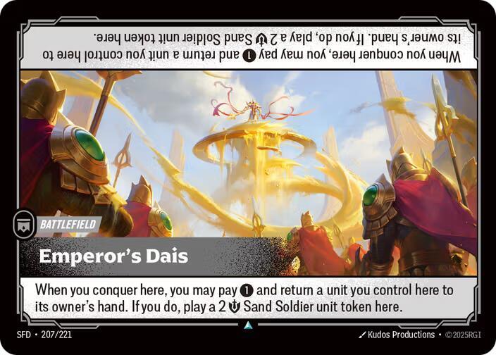 Riftbound TCG Spiritforged #207/221 Emperor's Dais Uncommon Foil