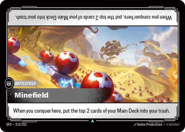 Riftbound TCG Spiritforged #212/221 Minefield Uncommon Normal