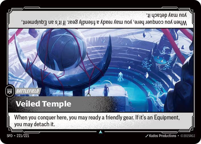Riftbound TCG Spiritforged #221/221 Veiled Temple Uncommon Normal