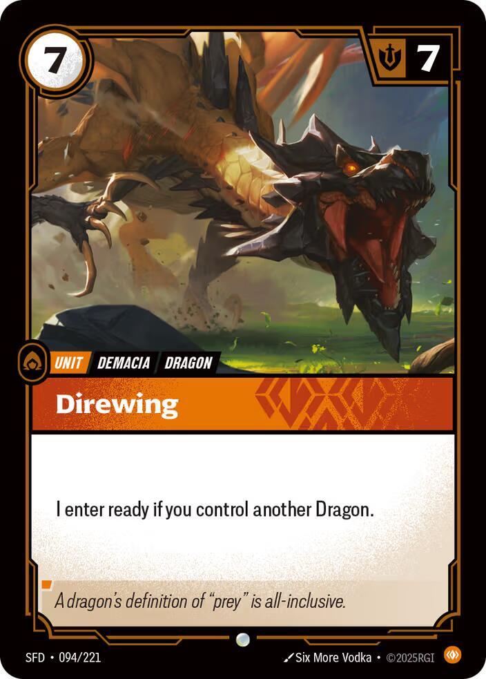 Riftbound TCG Spiritforged #094/221 Direwing Common Normal