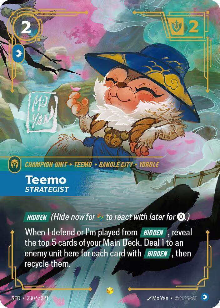Riftbound TCG Spiritforged #230*/221 Teemo - Strategist (Signature) Showcase