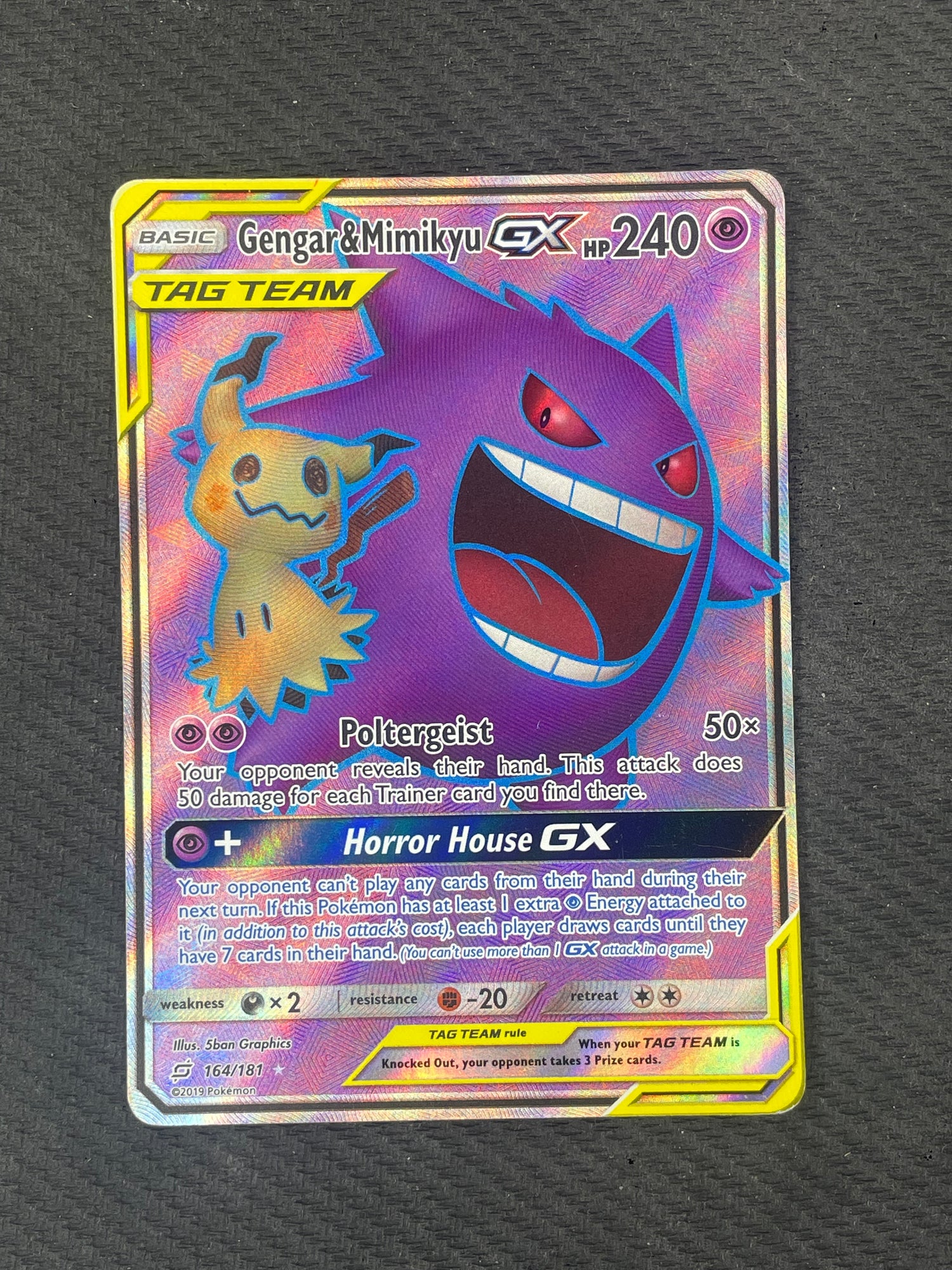 2019 Pokemon Team Up 164/181 Gengar & Mimikyu Gx Full Art Rare – Mint ...